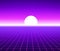 Synth wave retro grid background. Synthwave 80s vapor vector game poster neon futuristic laser space arcade