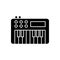 Synthesizer black glyph icon