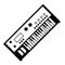 synthesizer keyboard. Vector illustration decorative design