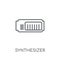 Synthesizer linear icon. Modern outline Synthesizer logo concept