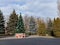 Synthetic Christmas Tree Decorated with Toys and Installed in A Park Area