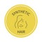 Synthetic hair badge, beauty product quality label