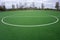 Synthetic sports grounds coating. White marking line details and background.