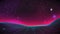 Synthwave Horizon Background. Virtual 3d landscape with Glow. Perspective Grid with starry sky. 80s sci-fi or game style. Banner,