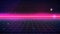 Synthwave Neon Background. Retro Futuristic Grid. 80s pink horizon, blue laser Grid, starry sky. Retro future Synthwave party