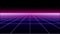 Synthwave net and stars Retro Background 3d render