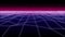 Synthwave noise net Retro Background 3d render