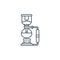 syphon icon vector from coffee shop concept. Thin line illustration of syphon editable stroke. syphon linear sign for use on web