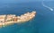 Syracuse Sicily. Aerial view of Maniace fortress in Ortigia