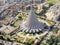 Syracuse Sicily, aerial view of Sanctuary of the Mary