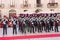 Syracuse Sicily/ Italy -June 05 2019: Parade of the carabinieri who wear the uniform and the historical hats with plume