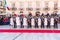 Syracuse Sicily/ Italy -June 05 2019: Parade of the carabinieri who wear the uniform and the historical hats with plume and Red