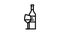 syrah red wine line icon animation