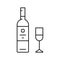 syrah red wine line icon vector illustration