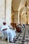 Syria. Aleppo. Faithful praying in the mosque