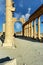 Syria. The ancient city of Palmyra. Great colonnade and monumental arch