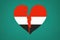 Syria broken heart. Solidarity, support, help, war, natural disaster concept.