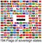Syria, collection of vector images of flags of the world