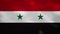 Syria dense flag fabric wavers, background loop