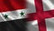 Syria and England - Two Half Flags Together