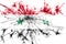 Syria fireworks sparkling flag. New Year 2019 and Christmas party concept.