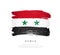 Syria flag. Brush strokes are drawn by hand