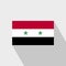 Syria flag Long Shadow design vector