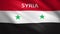 Syria flag with the name of the country