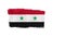 Syria flag painted with a brush stroke