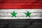 Syria flag painted on wooden boards