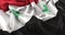 Syria Flag Ruffled Beautifully Waving Macro Close-Up Shot