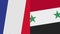 Syria and France Two Half Flags Together