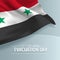 Syria happy evacuation day greeting card, banner, vector illustration