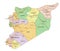 Syria - Highly detailed, editable political map with labeling.