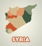 Syria poster in retro style.