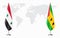 Syria and Sao Tome and Principe flags for official meeti