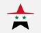 Syria Star Flag. Syrian Star Shape Flag. Syrian Arab Republic Country National Banner Icon Symbol Vector