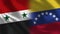 Syria and Venezuela - Two Flag Together - Fabric Texture