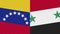 Syria and Venezuela Two Half Flags Together