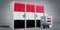 Syria - voting booths with country flag