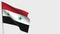 Syria waving flag illustration on flagpole.