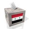 Syria - wooden ballot box - voting concept