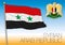 Syrian Arab Republic flag and coat of arms