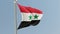 Syrian flag on flagpole.
