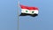 Syrian flag on flagpole.