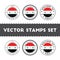Syrian flag rubber stamps set.