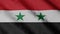 Syrian flag waving in the wind. Syria national flag.