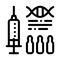 Syringe with Ampoules Biohacking Icon Vector Illustration