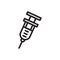 Syringe COVID Protection Equipment icon outline vector. isolated on white background