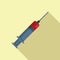 Syringe disease body icon flat vector. Anxiety sick